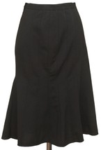 DOLCE &amp; GABBANA Skirt Black Straight Mide Flared Pleats Wool Elastane Zi... - £108.09 GBP