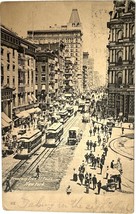 Broadway from St. Pauls, New York, vintage post card 1907 - £11.84 GBP