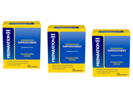 Hemorrhoidal Suppositories, 12 Count - Pack of 3 - $54.91