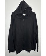 Terra &amp; Sky Women’s Black Full Zip Fleece Hoodie Size 3XL - $27.71