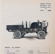 1908 Knox Auto Model 232 Truck Catalog Advertisement Automobilia F17M2 - $568.44 MXN