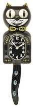 Limited Edition Gold/Blue Skull Tail/Bow Kit-Cat Klock Swarovski Jeweled Clock - £119.84 GBP