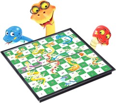 Magnetic Snakes and Ladders Board Game Set Folding Travel Board Game 9.75 Inch P - £15.09 GBP