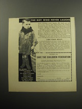 1957 Save the Children Ad - The Body who never laughs - £14.46 GBP