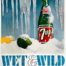 1966 7 UP Advertisement Vintage Soda Pop Beverage Soft Drink Wet &amp; Wild ... - $19.99