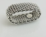 Size 6 Tiffany &amp; Co Somerset Mesh Basket Weave Ring in 925 Sterling Silver - £197.69 GBP