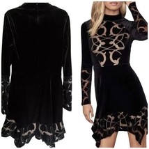 Bcbg Maxazria Black Velvet Dress Nwt Xs - £50.61 GBP