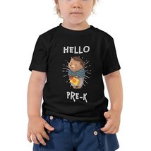 Hello Pre-K T-Shirt Back to School Toddler Kindergarten Student Gift Tee Black - £15.65 GBP