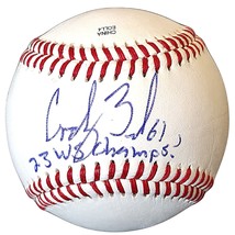 Cody Bradford Texas Rangers Signed Baseball 2023 World Series Autograph Proof - £62.92 GBP