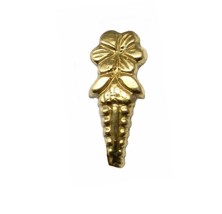 Long Traditional Indian Nose Stud Antique gold finish nose ring Twisted L bend  - £14.62 GBP