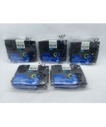 5 Pack Labelife White Laminated Label Tape 12mm x .47&quot; for Brother P Tou... - $241.08 MXN