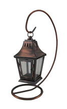 Scratch &amp; Dent Antique Copper Finish Metal Candle lantern and Stand - £16.02 GBP