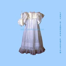 1980’s Heirloom Christening Gown &amp; Bonnet Yoke Variations Newborn to 3 Months Go - £10.43 GBP