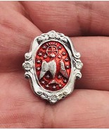 VTG Silver Tone Red Remembrance Of Confirmation Holy Ghost Pin 7/8&quot; x 3/4&quot; - $9.49