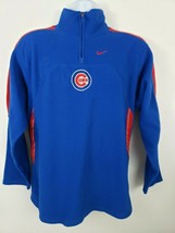 Nike Chicago Cubs Retro Logo Embroidered Half Zip Fleece Pullover Jacket Size XL - £31.84 GBP