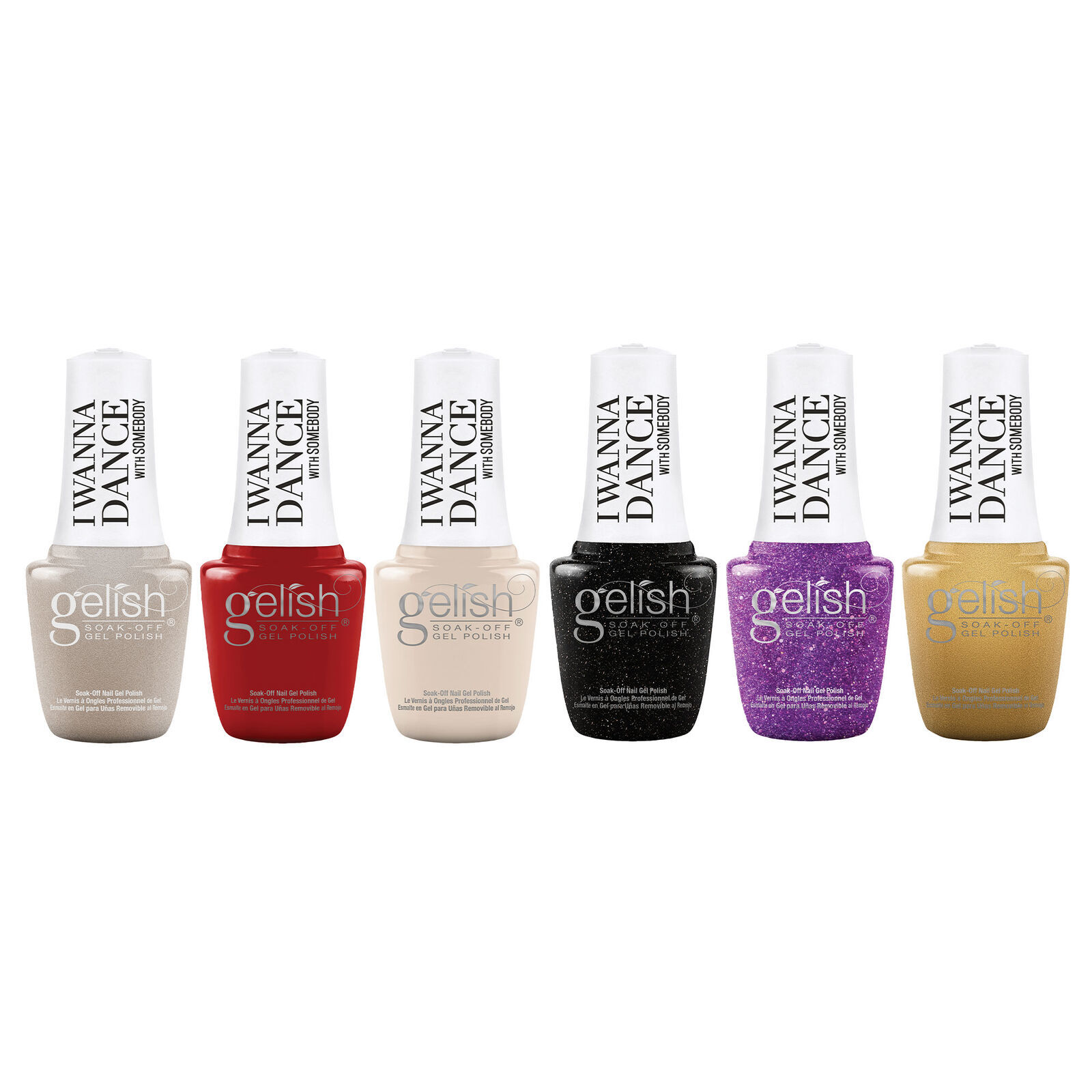 Gelish Winter I Wanna Dance With Somebody 9mL Soak Off Gel Polish Set, 6 Pack