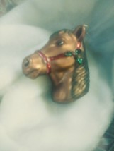 Glass horse head Christmas Ornament - £19.18 GBP