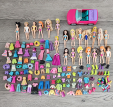 Vintage Polly Pocket Lot - 21 Dolls, Car, Clothes & Shoes - $101.58