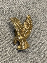 Gold Tone Eagle Tie Lapel Pin KG JD - £9.49 GBP