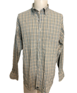 Onward Reserve Green and Tan Checked Classic Fit Long Sleeve Shirt Size L - $78.19 CAD