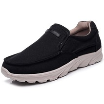 Men Casual Loafers Breathable Male Canvas Sneakers Fashion New Rubber Outdoor Me - £36.95 GBP