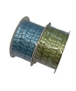 Stampin’ Up! Pleated Satin Ribbon Pear Pizzazz &amp; Baja Breeze New 3/8&quot; 5 ... - $20.06 CAD