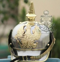 Brass Militaria Allemand Pickhulable Armure Prussien Acier Militaire Spi... - $96.79