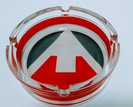 Marlboro Ashtray Red White Vintage Glass - $12.85