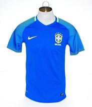 Nike Dri Fit CBF Brasil Blue Away Vapor Match Soccer Jersey Brazil Men&#39;s NWT - £141.58 GBP