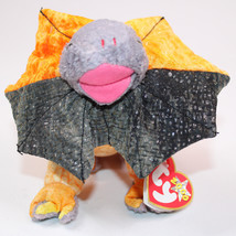 TY Beanie Babies &quot;Slayer&quot;  2000  Orange And Dark Grey Dragon Lizard With Tags 9&quot; - £7.76 GBP