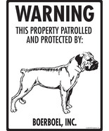 Warning! Boerboel - Property Protected and Beware Aluminum Dog Sign - 9&quot;... - $18.95