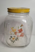 Hazel Atlas Hoosier Glass Gallon Jar with Lid VTG - £27.49 GBP