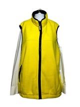 Eddie Bauer Ebtek Vest Women’s XL Tall Yellow &amp; Black Fleece Outdoor Skiing Zip - £25.50 GBP