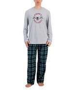 Club Room Men&#39;s Holiday Plaid Fleece Pajama Top &amp; Pants Set Green Multi-... - $27.42 CAD