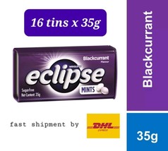 16 tins X Mints Wrigley&#39;s Eclipse Blackcurrant Sugarfree Candy Tin Fresh... - £84.21 GBP