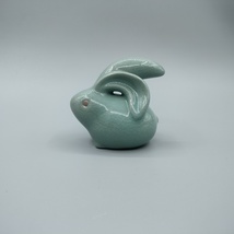 Lagnlnaoy Ceramic Sculptures Ceramic Delicate Rabbit Sculpture Desktop O... - £14.38 GBP