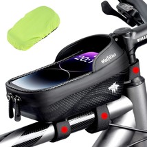 Bike Bag - Waterproof Bike Frame Bag With Sun-Visor Rain Cover, Bike Phone - $31.99