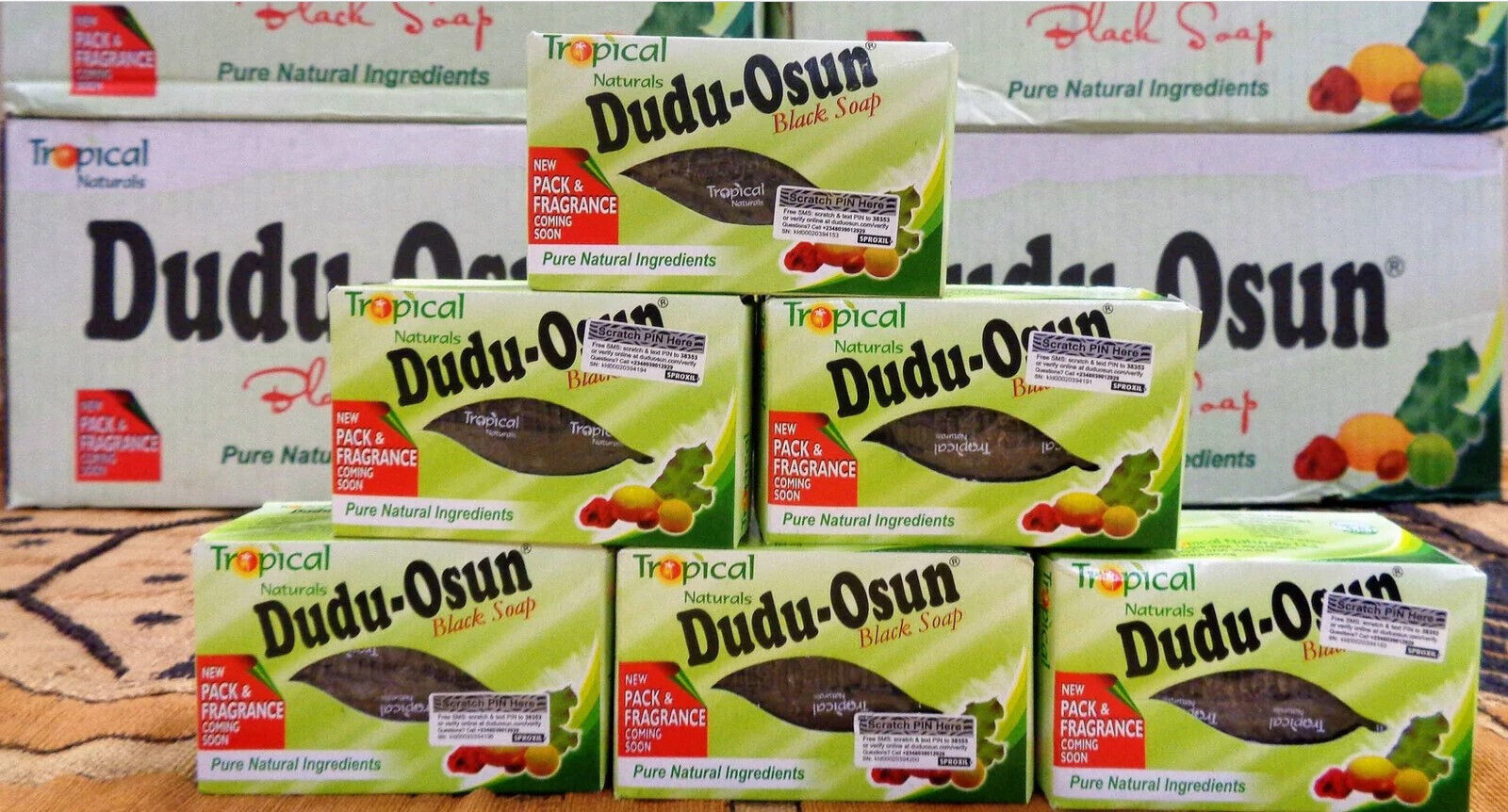 24 BARS 100% All Natural Dudu Osun Black Soap Anti Acne,Fungus,Blemish,Psoriasis - $66.33
