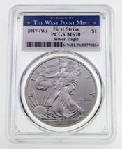 2017- (W) S $1 Silber American Eagle Ausgewählten Von PCGS As MS-70 Erst... - £65.43 GBP