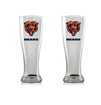 NFL Chicago Bears Clear Pilsner Glass Set (2-Pack) Duck House Sports 16 Oz - £26.01 GBP