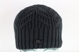 Under Armour Spell Out Chunky Cable Knit Fisherman Beanie Hat Cap Black ... - $24.70