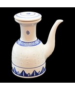 Chinese Asian Soy Sauce Oil Vinegar Bottle Rice Eye Blue Porcelain Lid V... - £19.76 GBP