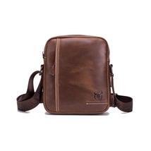 BULL CAPTAIN First Layer Genuine Leather Shoulder Sporting Mini Bag For Men  - £56.75 GBP