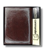 AMITY Leather Bi-Fold Cowhide Brown Wallet USA New Masonic Personalizati... - £14.48 GBP