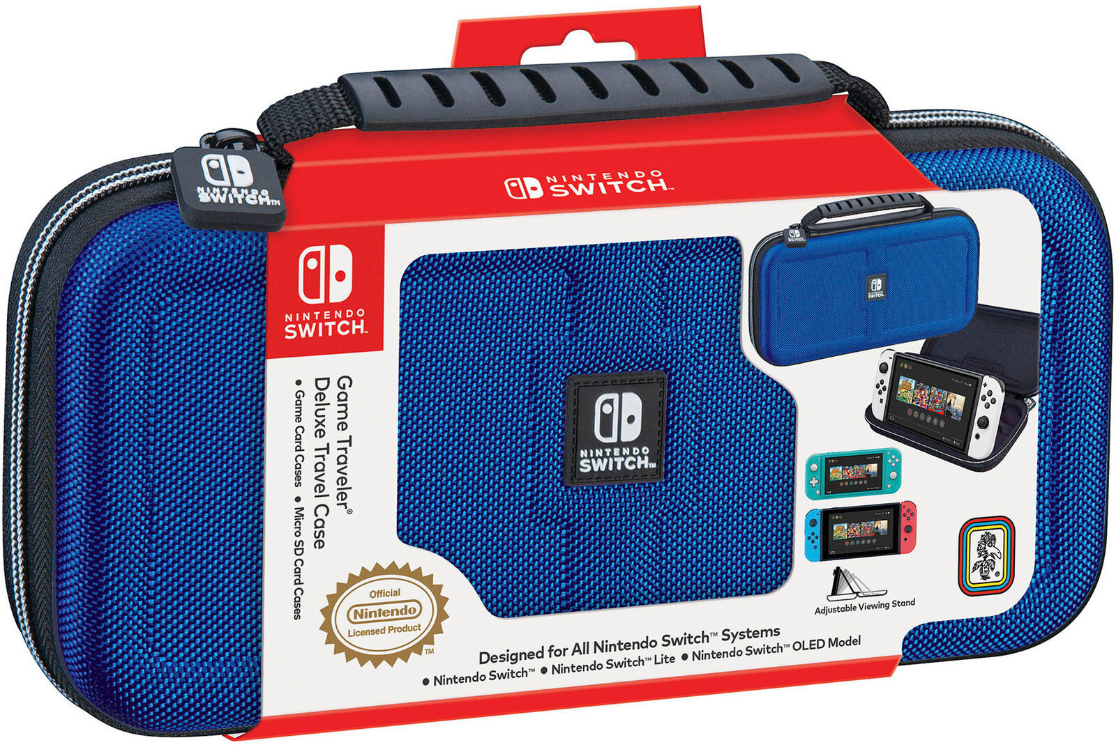 RDS Industries - Game Traveler Deluxe Travel Case for Nintendo Switch - Blue