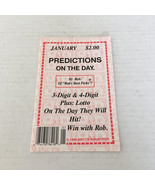 Vintage 1990 January predictions on the day Britt&#39;s industries lottery book - $19.75
