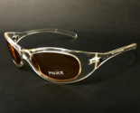 Police Sunglasses MOD.1357 55 880 Clear Oval Wrap Frames with Orange Lenses - $55.88