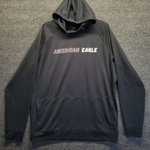 American Eagle Hoodie Men Sz LT Tall Black Flex Pullover Light weight - £15.50 GBP