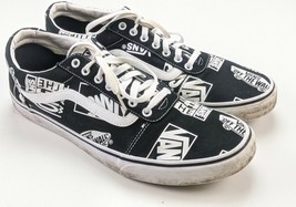 66 Vans Old Skool Logo Mix Black White Mens Size 13 Athletic Skateboarding Shoes - £27.36 GBP