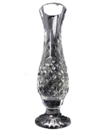 Wedgwood Full Lead Crystal Bud Vase with Label Diamond Pineapple Pattern... - $24.99